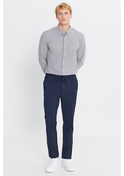 AC&Co / Altınyıldız Classics Erkek Lacı Slim Fit Dar Kesim Beli Bağlamalı Yan Cepli Pantolon Lacı