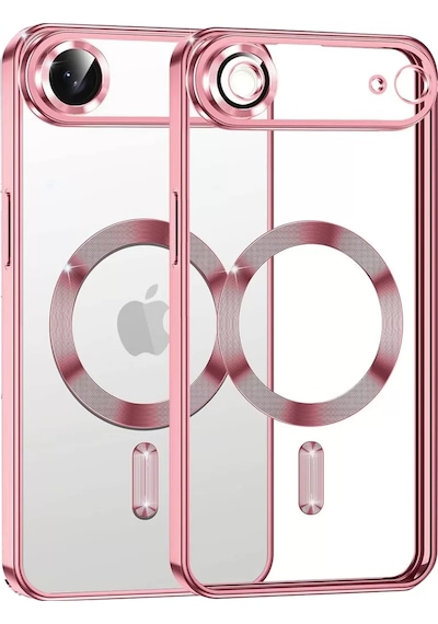 Newface Apple Apple iPhone Uyumlu  17 Air Kross Magneticsafe Kapak - Rose Pembe