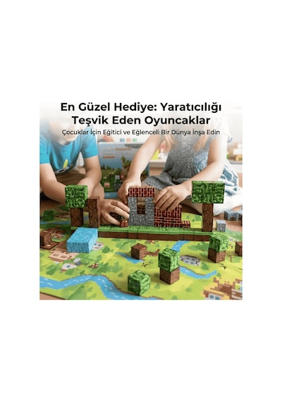 Minecraft Manyetik Orman Temalı Blok Oyuncak - 200 Parça