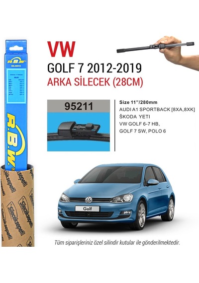 Vw Golf 7 / 7.5 Rbw Arka Silecek 2012-2020