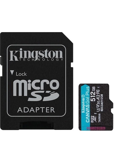Kıngston 512gb Canvasgo+ Sdcg4/512gb Mıcro-sd Hafıza Kartı