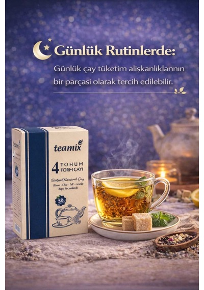" Grecka-teff-chia-kinoa "4 Tohum Form Çayı