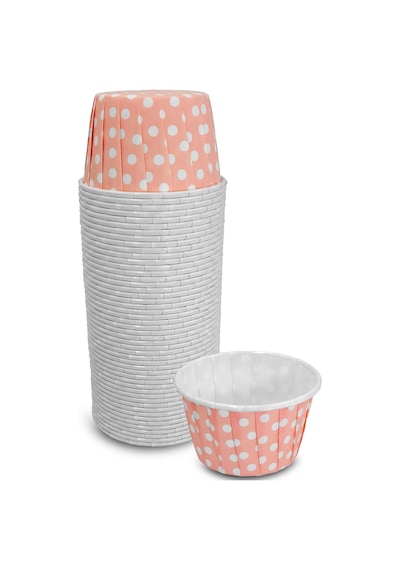 Kafem Pembe Puantiyeli Muffin Kek Kapsülü 50li X 5 Paket - K16 Pambe
