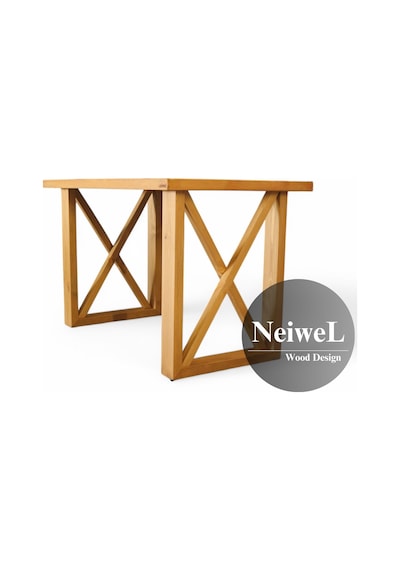 Neiwel Niel Doğal Ahşap Toplantı Masası x 120 x 220 Açık Ceviz