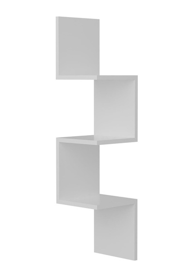 Dekorister Corner Duvar Rafı Beyaz