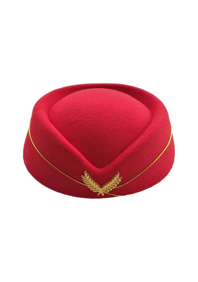 Dongxiaojie Sonbahar Kış Havayolu Hostess Cap Imitation Yün Tek Tip Uçak Hostes Cap Cosplay Sahnesi Kadın Bayanlar Kapağı Beige