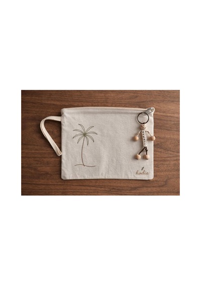 Palm Makyaj Çantası Organizer 15 20 Cm Fermuarlı Ham Bez Ekru - 834132106 Ekru - 834132106