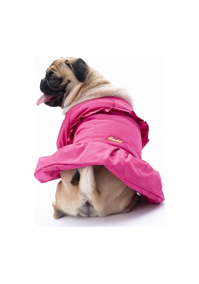 Fuşya Elizabeth Köpek Mont Köpek Yağmurluk Köpek Kıyafeti Köpek Elbisesi