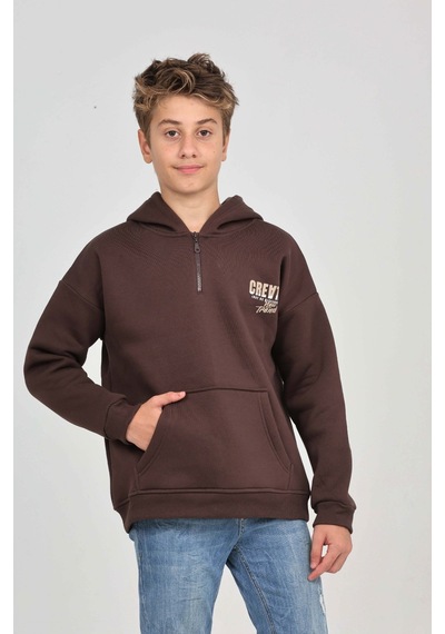 Toontoy Kids Toontoy Erkek Çocuk Create Baskılı Sweatshirt Kahverengi
