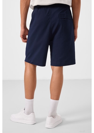Tommylife Lacivert Standart Fit Dokuma Hafif Esnek Chino Erkek Şort - 81293 Lacivert