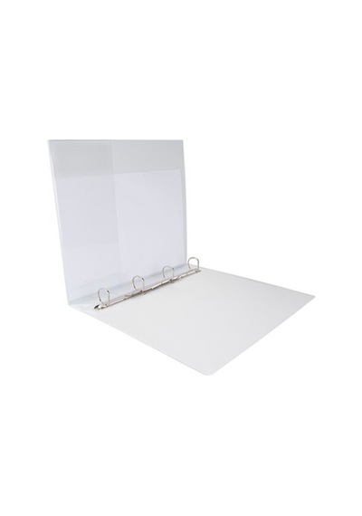 2K Evrak Sunum Tanıtım Firma Klasörü A4 Pvc 3 cm 4 Halkalı 250 Yaprak Kapasiteli Ring Binder File 27,5x32 CM BEYAZ