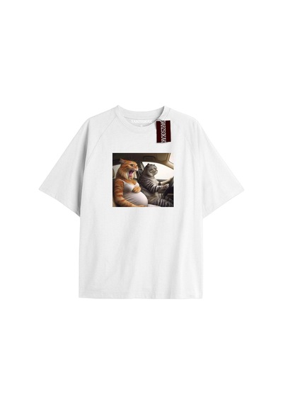 Tarzsokak Learn Baskılı Oversize Kalıp Unisex T-shirt Kahverengi
