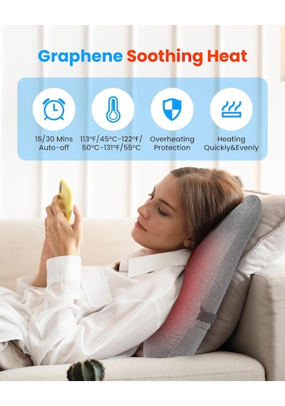 Comfıer Isılı Sırt Masaj Aleti, Shiatsu Masajlı Hafızalı Köpük Sırt Desteği Yastığı, Grafen Isılı Ergonomik Bel Desteği, Boyun Masaj Aleti, Kadın Erkek Hediyeleri Comfıer Isılı Sırt Masaj Aleti, Shiatsu Masajlı Hafızalı Köpük Sırt Desteği Yastığı, Grafen Isılı Ergonomik Bel Desteği, Boyun Masaj Aleti, Kadın Erkek Hediyeleri