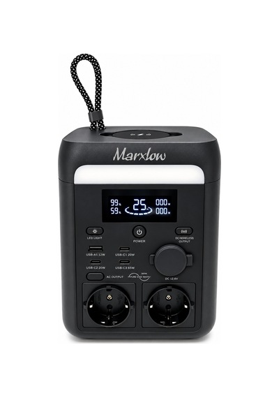 Marxlow 300w Pro 256wh Lifepo4 Taşınabilir Güç Istasyonu Eps Acil Güç Besleme - Wi-fi, Kablosuz Şarj, 65w Usb-c, 230v Ac Ozk001512