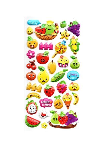 Sticker Kabartmalı Stiker Defter, Planlayıcı Etiket Limlra-040 - 17x9 Cm - Meyveler Sticker Kabartmalı Stiker Defter, Planlayıcı Etiket Limlra-040 - 17x9 Cm - Meyveler