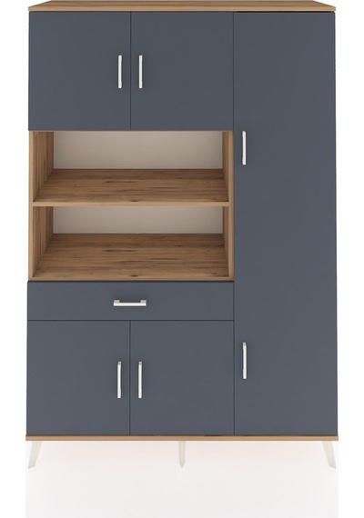 Hyperion Dolap 10 Raflı Tek Çekmeceli 6 Kapaklı 132x44x195 Çam-antrasit/antrasit Antrasıt/antrasıt Hyperion Dolap 10 Raflı Tek Çekmeceli 6 Kapaklı 132x44x195 Çam-antrasit/antrasit Antrasıt/antrasıt