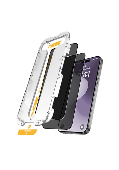 Buff Apple Uyumlu   iPhone 16 Plus 5d Privacy Easyfit 2 Adet Ekran Koruyucu
