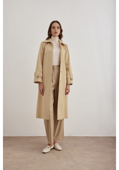 Aker 24aw07174111 Küçük Beden Trençkot 24aw07174111 038 Camel Camel