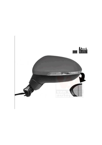 SPJ MAX E-3875 Elektrikli Ayna Passat B8 15- Sinyalli Kör Noktalı Astarlı Sol