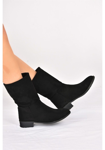 Fox Shoes  Siyah Süet Düz Taban Günlük Kadın Bot L726597702 Siyah-Süet