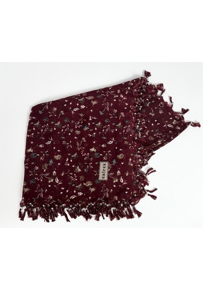 Eripek Sökme Boncuklu Tülbent 06585 Bordo