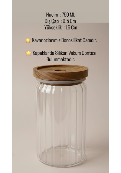 750 Ml Akasya Kapaklı Yuvarlak Cam Kavanoz Yuvarlak Baharat & Erzak Saklama Kabı Açık Kahverengi - Şeffaf 750 Ml Akasya Kapaklı Yuvarlak Cam Kavanoz Yuvarlak Baharat & Erzak Saklama Kabı Açık Kahverengi - Şeffaf