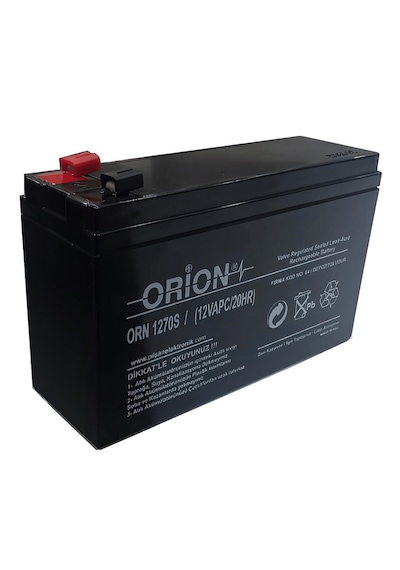Orion 12v 7.0ah Ince Kasa Kuru Bakımsız Akü