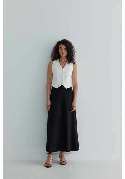 Suud Collection Siyah Serena Kloş Etek