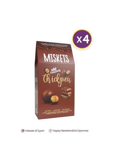 Sütlü Çikolata Kaplamalı Leblebi Draje 80 Gr X 4 Adet