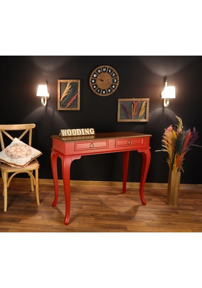 Wooding 100 Cm Çekmeceli Masif Kırmızı Ceviz Dresuar (548587886) Kırmızı