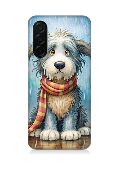 Samsung Galaxy A56 Uyumlu Atkılı Sevimli Yavru Köpek Desenli Silikon Kılıf Çok Renkli