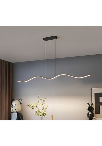 Martı / Sarkıt Avize / 120 Cm / Antrasit Gövde / 3 Renk Işık Antrasit