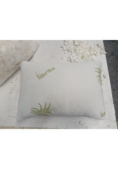 Visko Parçacıklı Yastık 40x60 Cm - 1000 Gr, Visko Parça Dolgulu, Fermuarlı Yıkanabilir Kılıflı, Antibakteriyel Ergonomik Yastık Beyaz