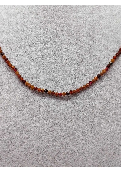 Lal (Garnet – Granat ) Taşı 2mm Kolye (Sabit Klipsli) (41260) Altın