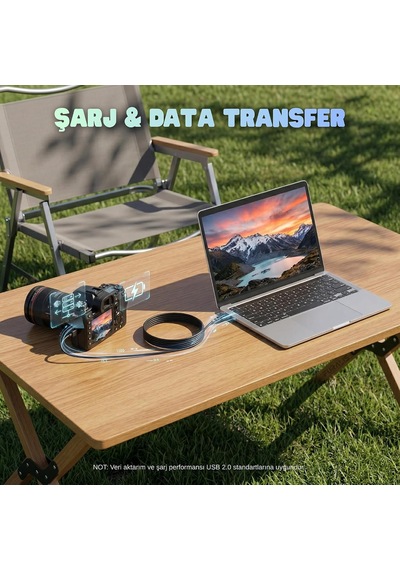 Mini Usb To Usb Şarj Ve Data Kablosu 1.5 Metre - Usb 2.0 Veri + Şarj - Usb-a'dan Mini Usb-b'ye 5 Pin - Dijital/aksiyon/araç Kamerası, Gps, Mp3/mp4, Ps3 Kolu Uyumlu - Tak Çalıştır