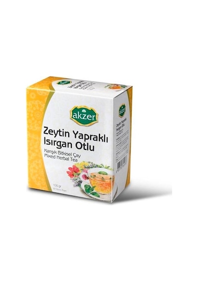 Akzer Zeytin Yapraklı Isırgan Otlu Karışık Bitkisel Süzen Poşet Çay 60 x 1.6 G
