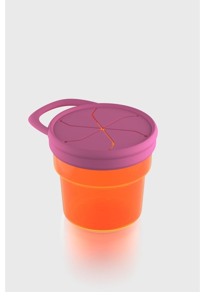 Renga Nest Kids 250 Ml Silikon Kapaklı Pp Atıştırma Kabı 222058 Turuncu-pembe