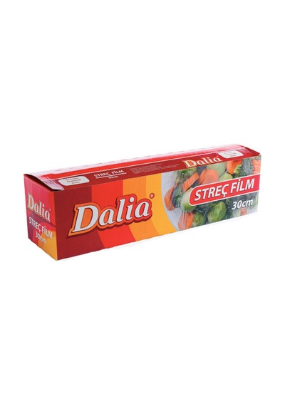 Dalia Şeffaf Mutfak Rulo Streç Film Folyo - 30 Cm. X 100 Metre - Gıdaya Uygun - 1 Paket