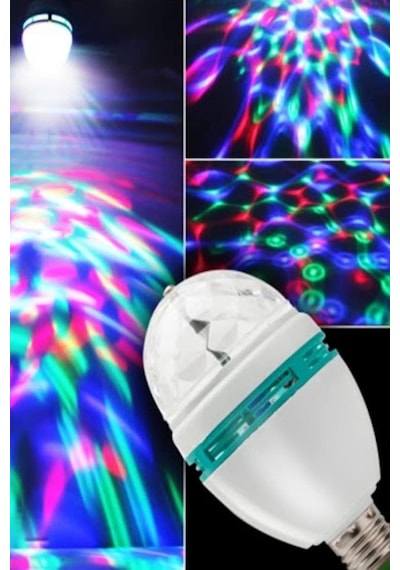 Bigem Bm-553 Renkli Disko Ampulü Lambası E27 Duy Led Ampul Dönen Disco Topu 1410