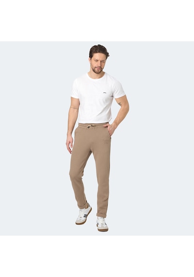 Slazenger  BLAZEWAY Erkek Cepli Dar Paça Taş Gri Eşofman  Altı