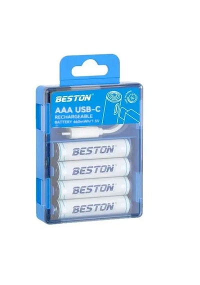 Beston Usb 1.5v Aaa İnce Lithium Şarjlı Pil 660mah Şarj Cihazı Gerektirmez