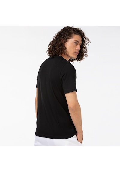Puma Ess Logo Erkek Siyah Bisiklet Yaka T-shirt - 586666 Siyah