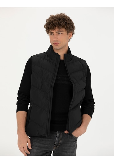 Pierre Cardin Erkek Siyah Mont Yelek 50273116-Vr046 Siyah