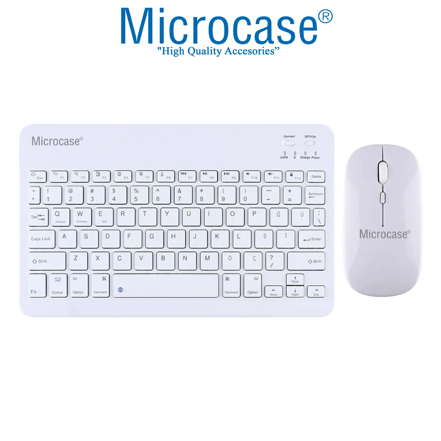Microcase Honor Pad X8b 11 İnch İle Uyumlu Macbook Çantası+türkçe Klavye+mouse+tablet Standı Beyaz Al5165