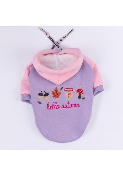 Pembe Vermont Autumn Köpek Hoodie Köpek Sweat Köpek Kıyafeti Kedi Kıyafeti