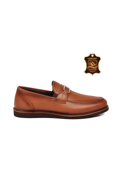 Voyager Erkek Hakiki Deri Tokalı Loafer Ayakkabı Klasik Smart Casual Taba 5768 M