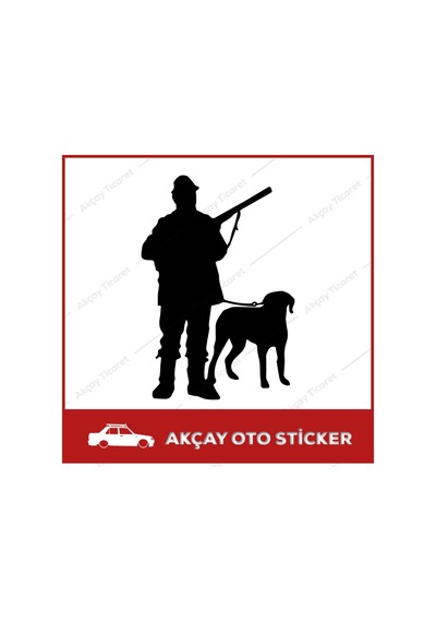 Avcı Ve Köpek Sticker Av Sticker Çulluk Sticker Ördek Avı Sticker
