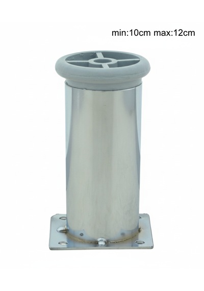 Ludıa Metal Ayarlanabilir 4 Adet Mobilya Ayağı Metal Tablalı 10cm Gri