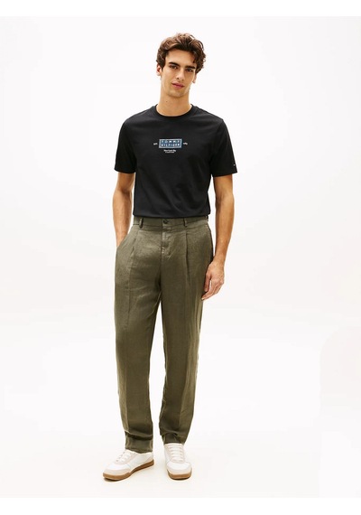 Tommy Hilfiger Mw0mw42392 Heritage Label Erkek Tişört Siyah