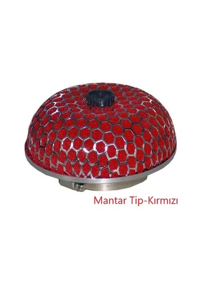Carub Ses & Performans Arttırıcı Açık Hava Filtresi Mantar Tip Kırmızı +6 Hp Aparatlı Üniversal 00 Şüscaroto Aksesuar